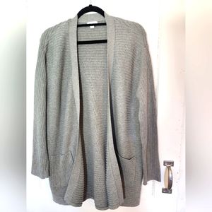 3/$25 J. Jill Gray Oversized Open Cardigan Sweater Size Small